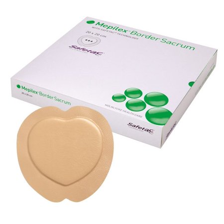 Mepilex Border Sacrum Foam Dressing, 7.2 X 7.2 Inch, Sterile Box Of 5