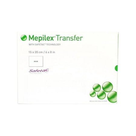 Mepilex Transfer Dressing - 6 Inches x 8 Inches, 40 Count