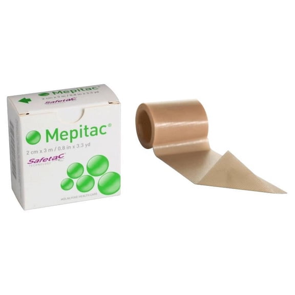 Molnlycke 298400 Mepitac Silicone Tape 1  in. x 59 in. (Case of 12)