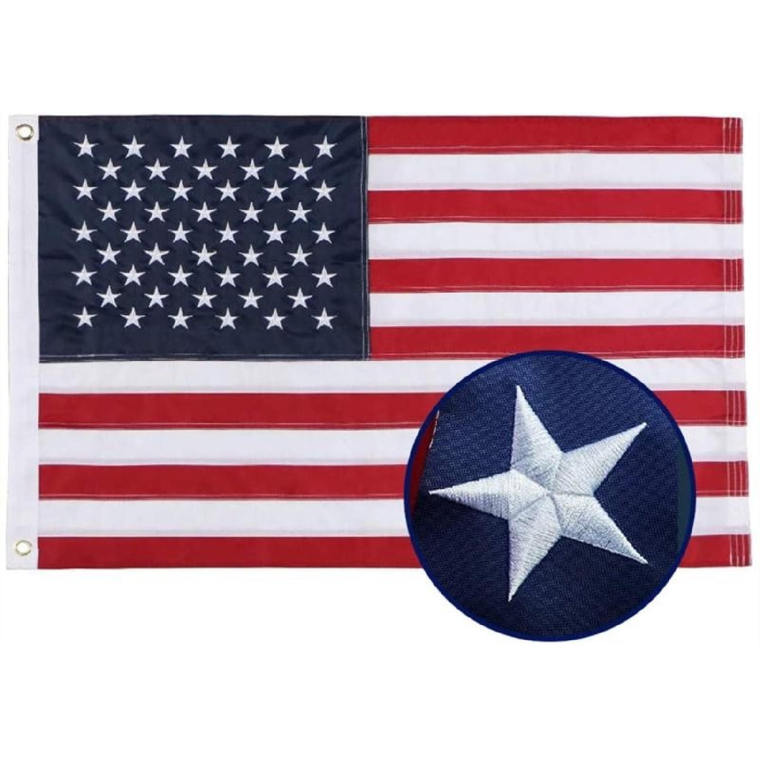 Meponn American Flag 4*6FT Outdoor Heavy Duty Deluxe, Spun Polyester Durable US Flag, Embroidered Stars, Sewn Stripes, Brass Grommets, Vivid Color All Weather Flag for Outside