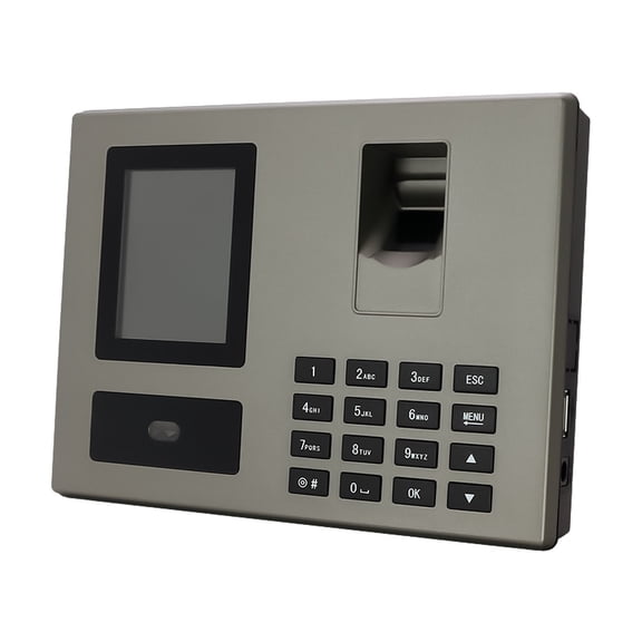 Meponn Biometric Time Clock with Face & Fingerprint Recognition, 2.8" Color Screen, USB Attendance Data Export