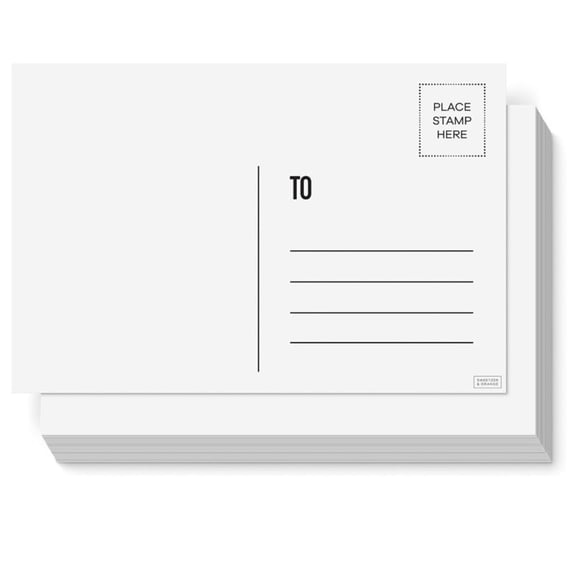 Meponn Blank Postcards 4x6 Inch with Mailing Side , 14pt Thick Cardstock ,Pack of 600,White