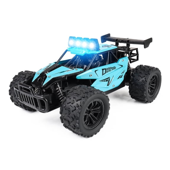 Meponn RC High-Speed Off-Road Vehicle, 2.4GHz Remote Control Truck with LED Headlights, Alloy Body & Shock Absorbers, All-Terrain Toy Car for Kids & Adults,Cyan