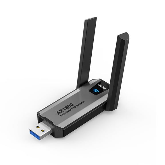 Meponn WiFi 6 USB Adapter, Dual Band 2.4G/5G 1800Mbps Wireless Network Dongle, USB 3.0 WiFi Adapter for Desktop PC, Support WPA3, MU-MIMO, Plug & Play for Windows 10/11