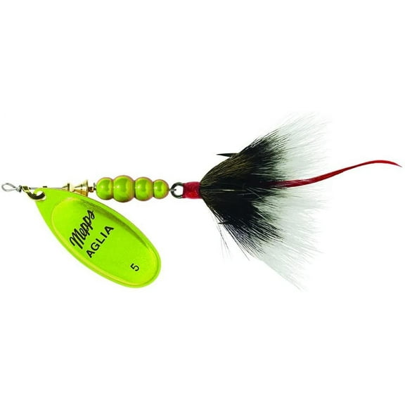 Mepps Aglia Distressed Treble Fishing Lure Chartreuse GRY 1/2Oz B5ST CHP-G