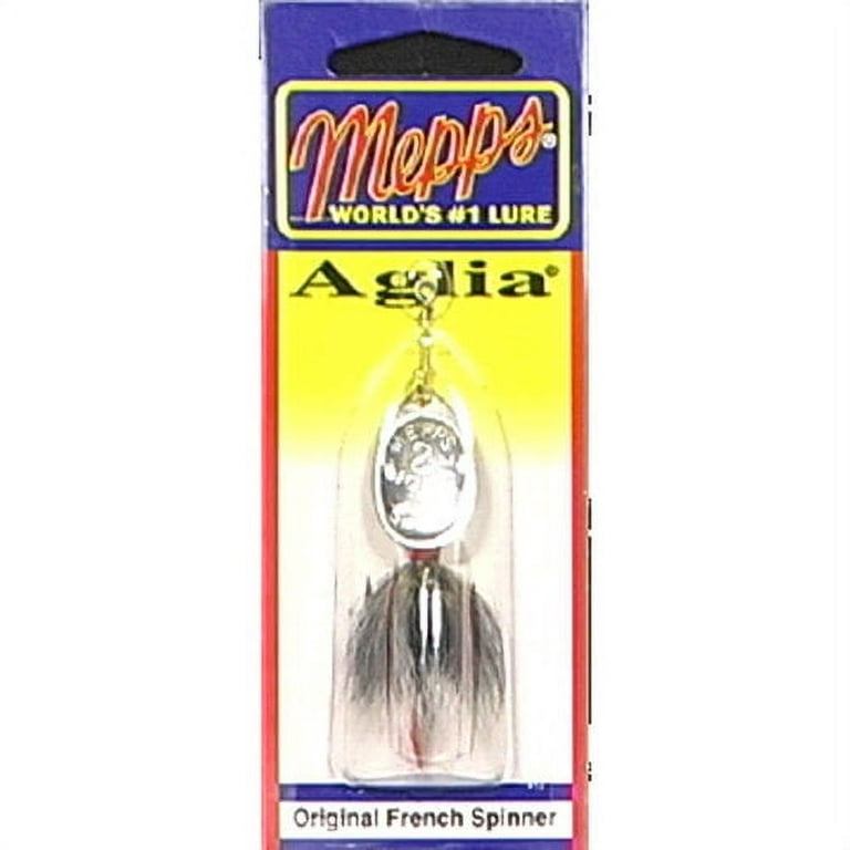 Mepps Aglia Dressed Inline Spinner Treble Fishing Lure, Silver & Gray, 1/6  oz, B2STS