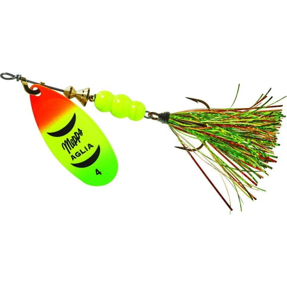 Mepps B4FT HFT-FT Aglia Flashabou In-Line Spinner 1/3 oz Hot Fire - B4FT HFT-FT