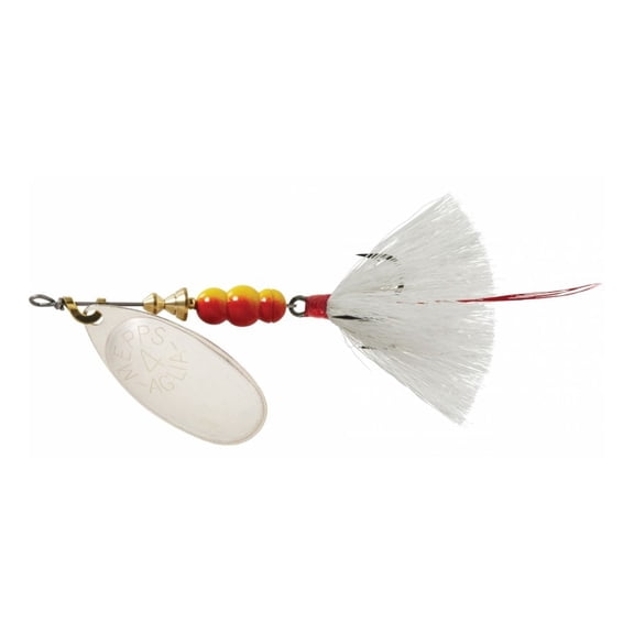 Mepps Aglia Dressed Inline Spinner 1/3oz White Tail Silver Blade