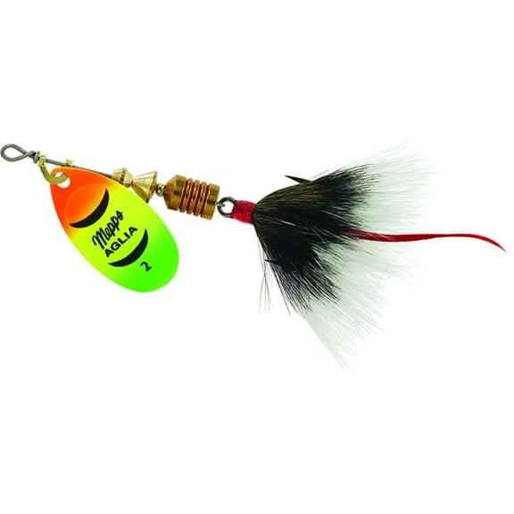 Mepps Aglia Original French Inline Spinner Lure, Hot Fire Tiger, 1/6 oz