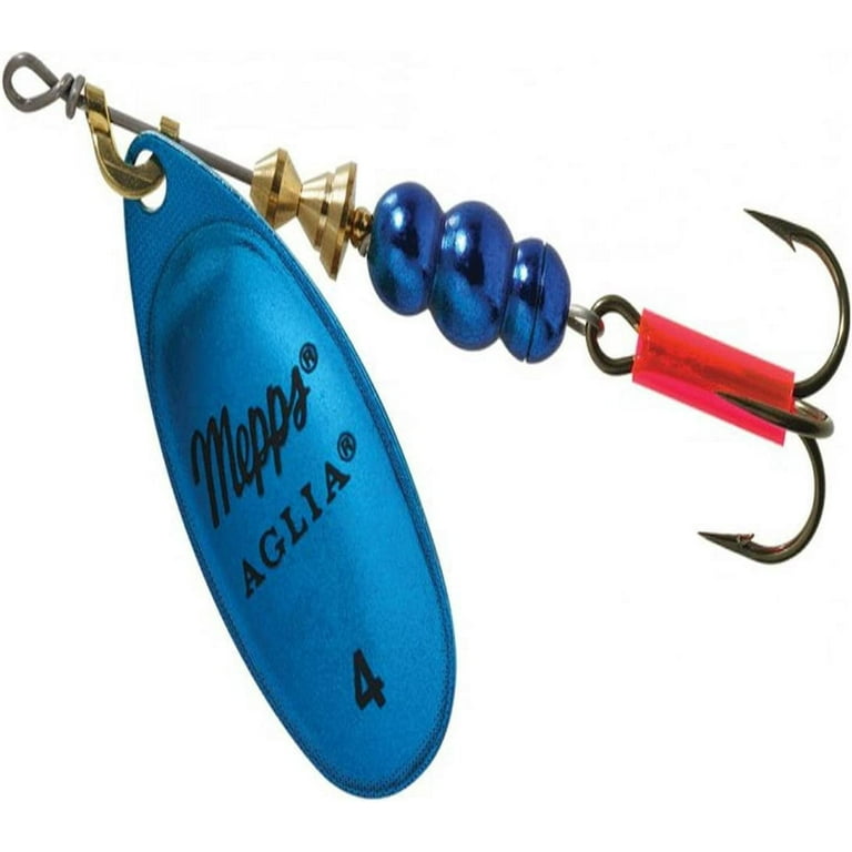 Mepps Plain Aglia Spinner Blue Platinum; 1/3 oz.