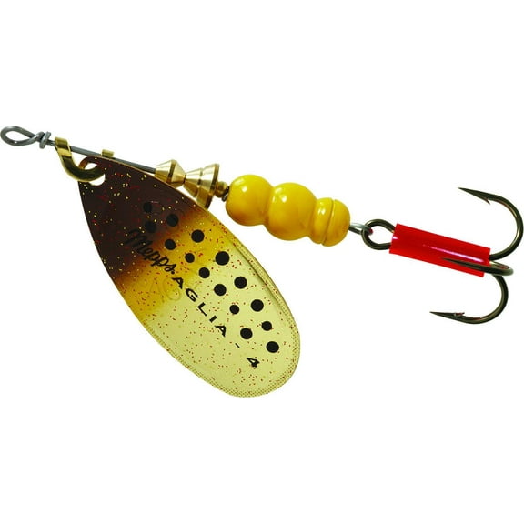 Mepps Aglia Plain Treble Inline Spinner, Brown Trout Multi-Colored, 1/3 oz