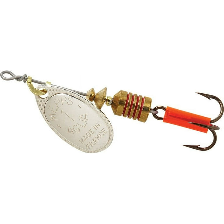 Mepps, Aglia Plain Treble Spinner, Silver 1/8 Oz, Original French