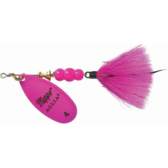 Mepps Aglia Spinner Treble Hook B4ST HP-PK  Hot Pink/Pink