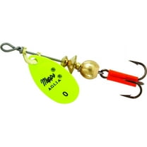 Mepps Aglia In-Line Spinner, 1/12oz, Plain Treble Hook, Hot Chartreuse Blade