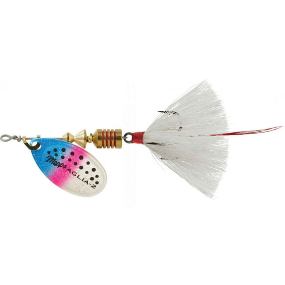 Mepps B2ST RBT-W Aglia In-Line Spinner 1/6 oz Dressed Treble