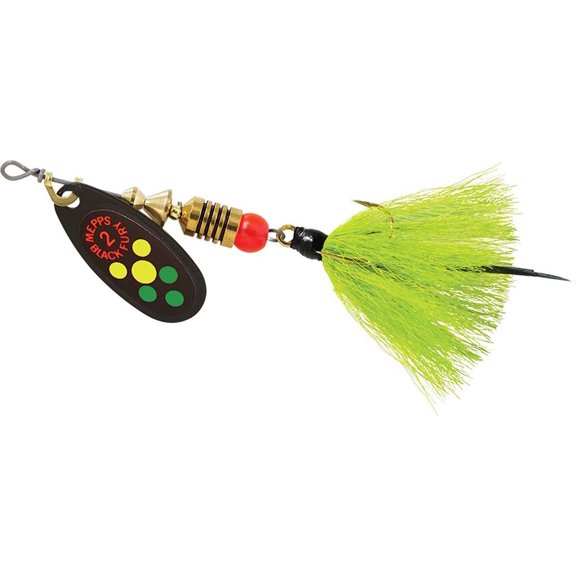 Dressed Treble BF2T HFT Hotfiretiger Blade with a Chartreuse