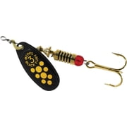 Mepps Black Fury - Plain trbl, Yellow dot