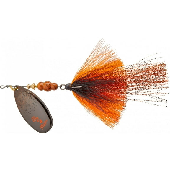 Mepps Bronze Slammer Spinning Jig 1/3 Oz Size 4 Black Nickel Fire Craw
