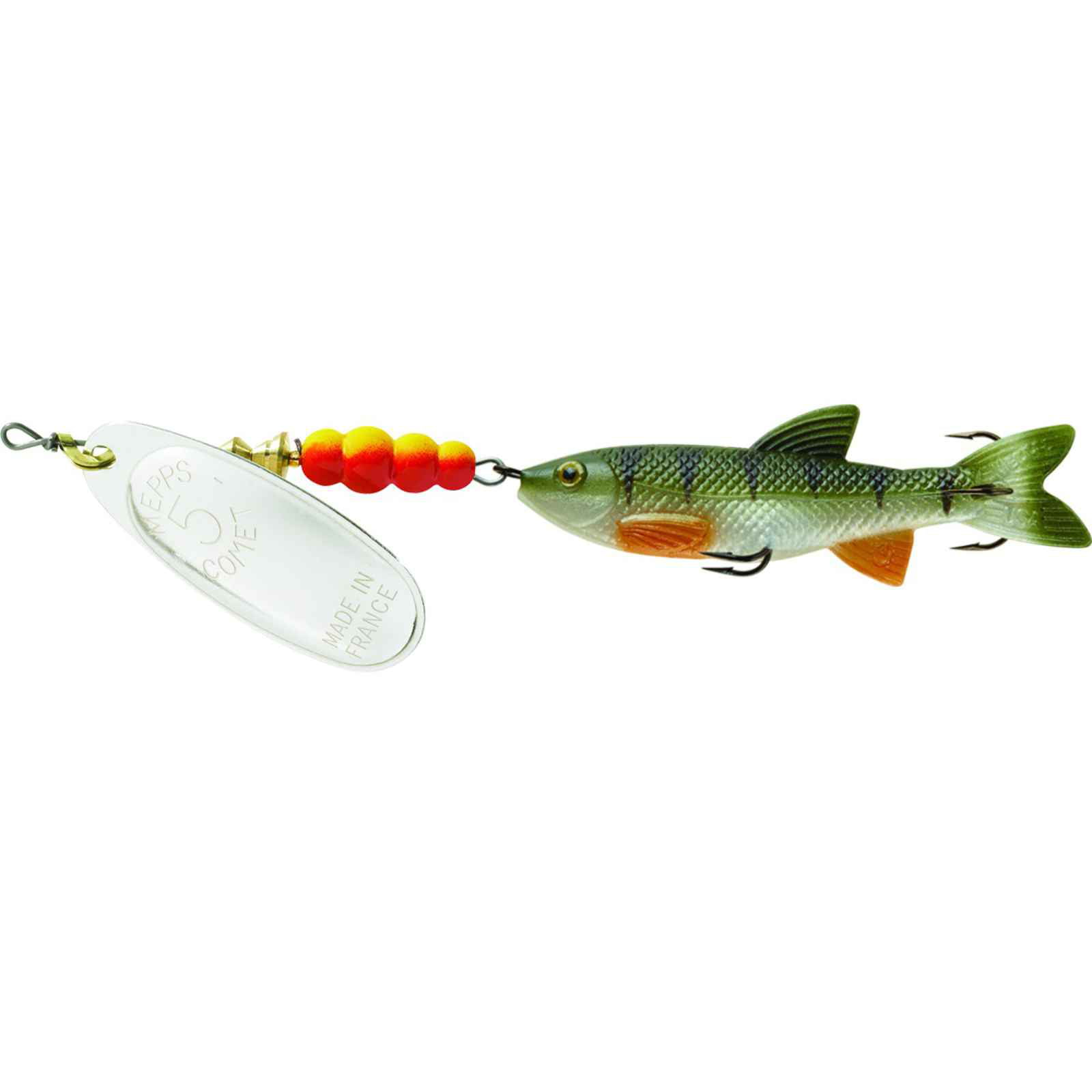 Mepps C5M S-PCH Comet Mino In-Line Spinner 1/2 oz Silver-Perch 