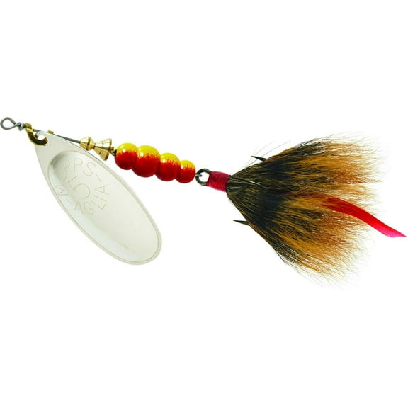 Mepps Dressed Aglia 1/2 oz - Silver/Brown Tail