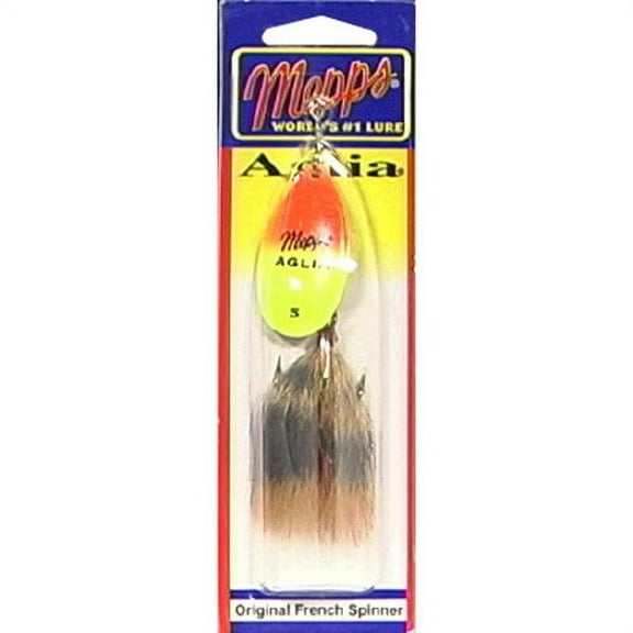 Mepps Dressed Aglia Fishing Lure for Bass, Trout & Walleye with Red Turkey Quill Attractor