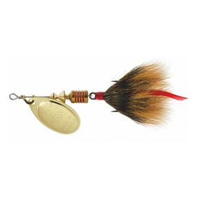 Mepps Dressed Aglia Inline Spinner, Gold & Brown, 1/6 oz