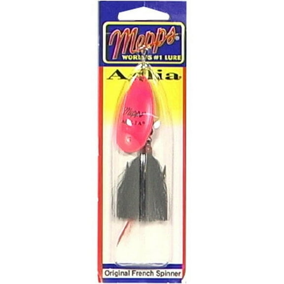 Mepps Dressed Aglia Inline Spinner, Hot Pink & Black, 1/2 oz