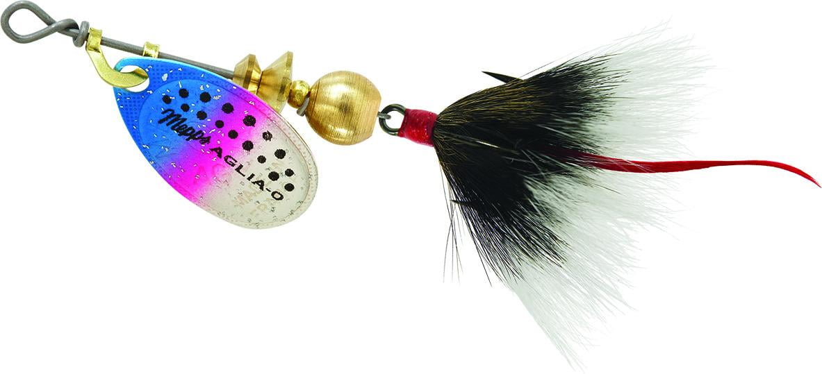 Mepps Dressed Aglia Spinner Fishing Lure, Rainbow Trout & Gold, 1