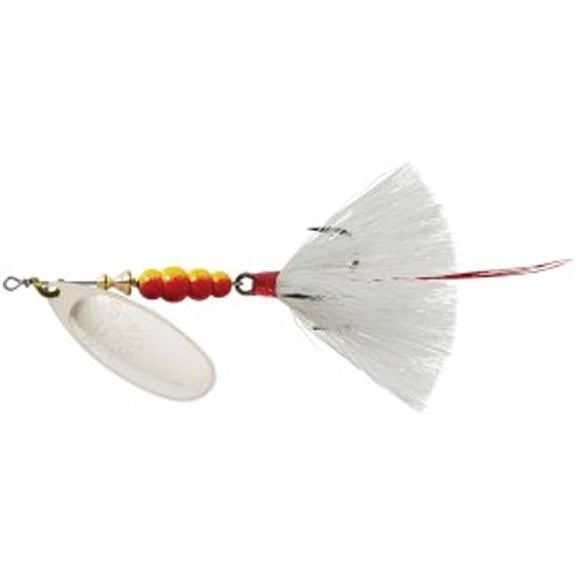 Mepps Dressed Aglia Treble Inline Spinner, Silver White