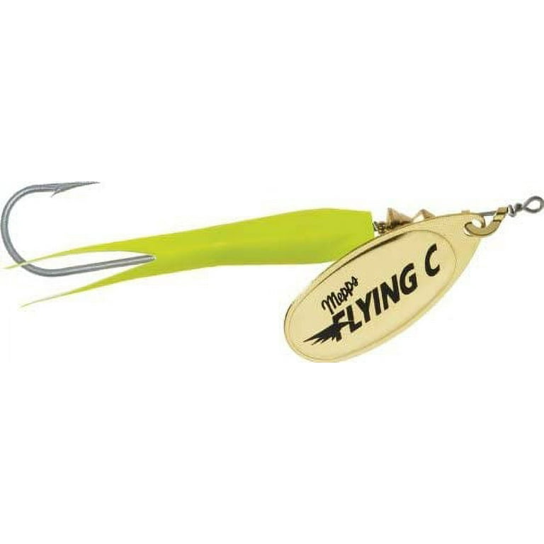 Mepps Flying C Fishing Lure, Hot Charteuse Green 5/8 Oz - FC58P HC