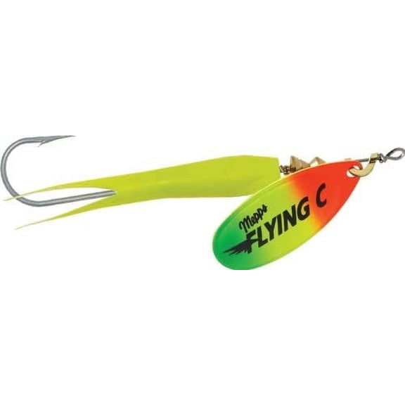 Mepps Flying C Fishing Lure, Hot Fire Tiger 7/8 Oz - FC78P HC-HFT