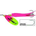 thumbnail image 1 of Mepps Flying C In-Line Spinner, 4 3/4in, 7/8 oz Treble/Single Hook, Hot Pink/Cha, 1 of 1