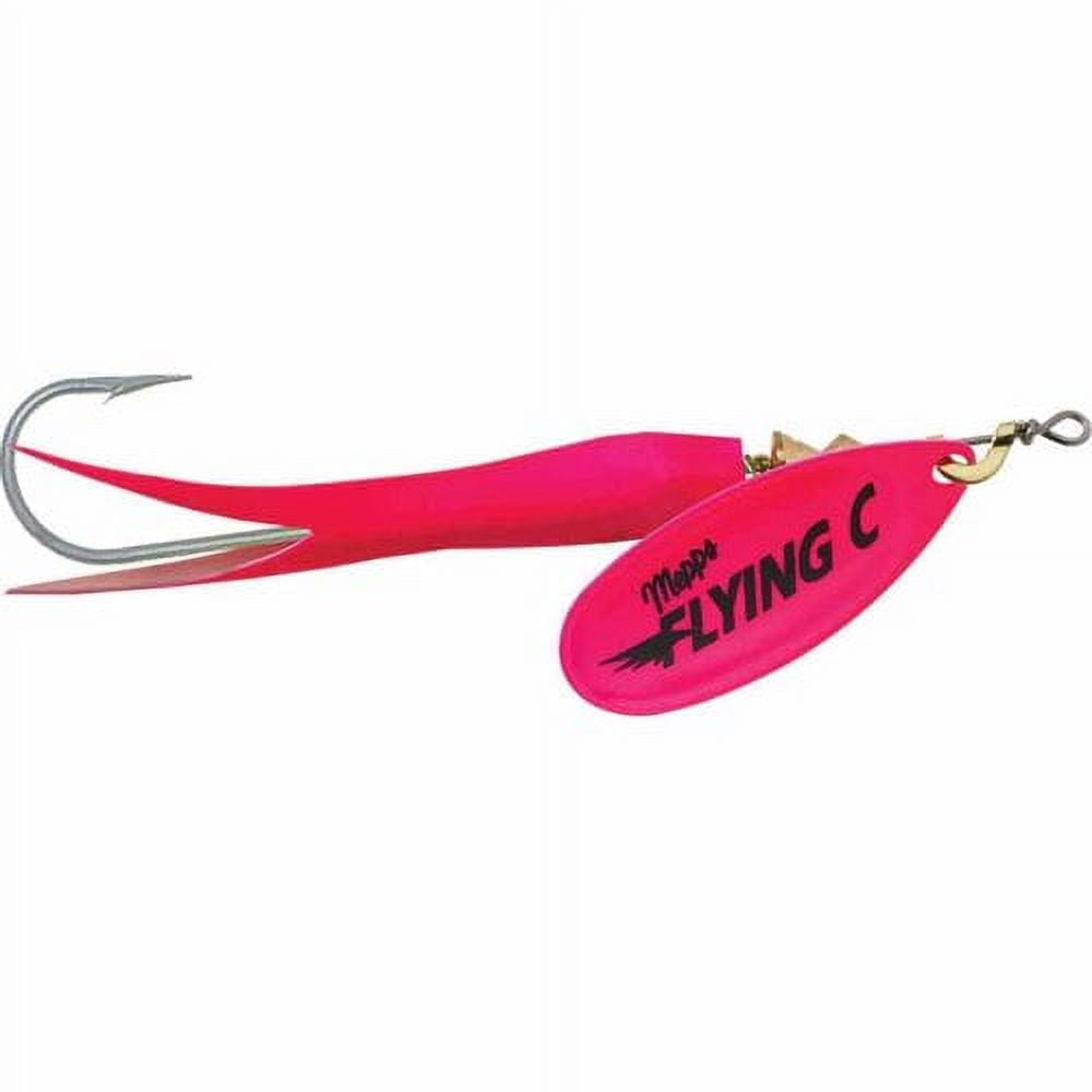 Mepps Flying C Inline Spinner, 7/8 oz, Hot Pink/Silver/Pink