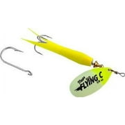 Mepps Flying C Inline Spinner, Hot Chartreuse Silver