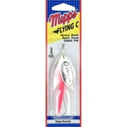Mepps Flying C Inline Spinner, Hot Pink Silver