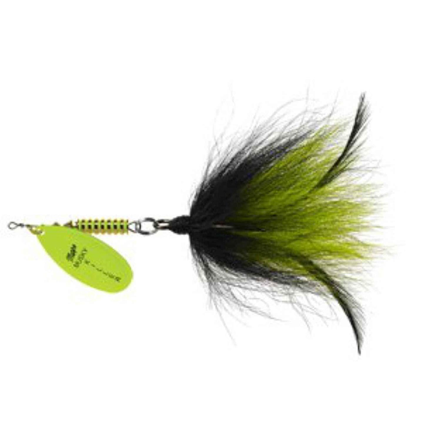 Mepps Musky Killer Bucktail Fishing Lure, Hot Chartreuse, Black