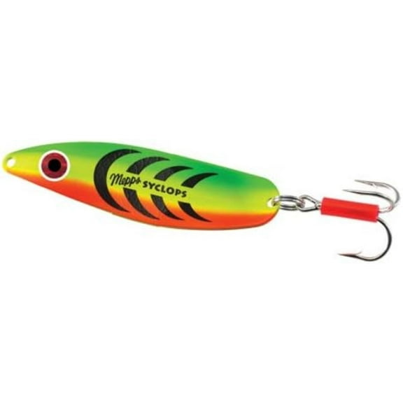 Mepps Syclops Size 0 Plain Treble Spoon Jig Hot Firetiger 1/4 Oz - SY0 HFT