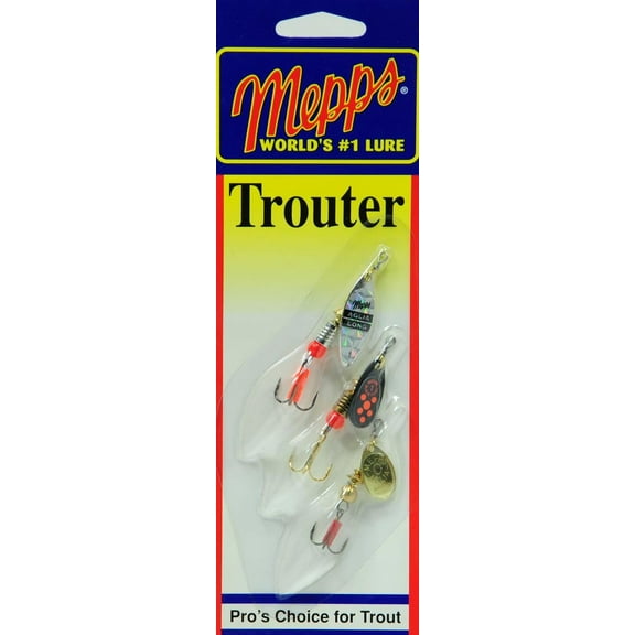 Mepps Trouter Pak #0 & #1 Plain Spinners 3 Lure Trout Pack - STB