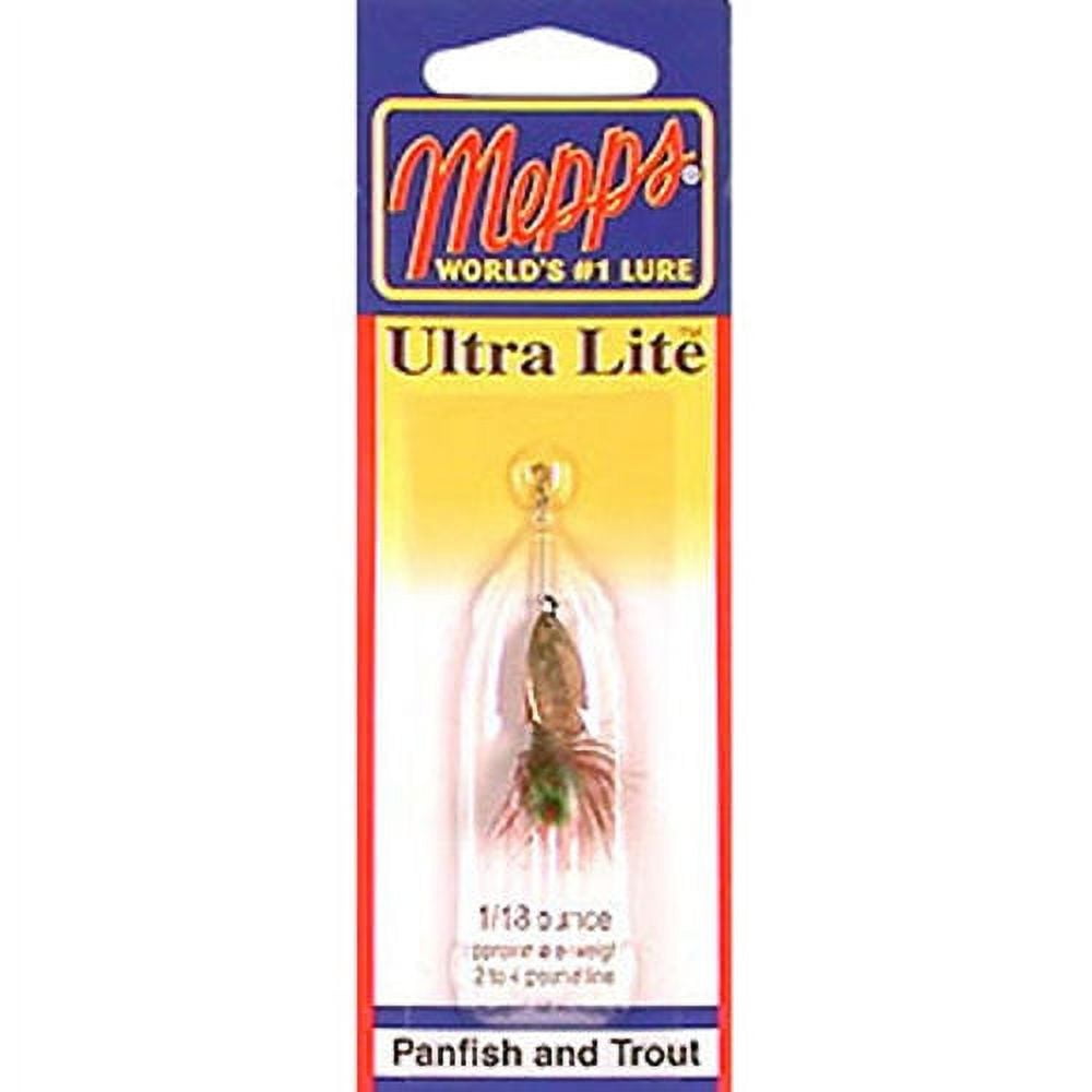 Mepps Ultra Lite Inline Spinner, Gold & Green, 1/18 oz