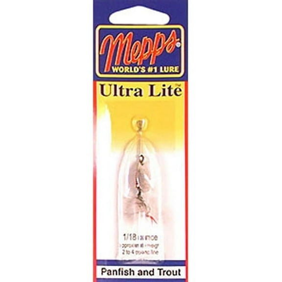 Mepps Ultra Lite Inline Spinner, Silver & White, 1/18 oz