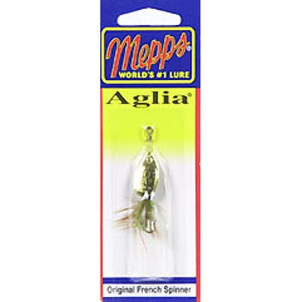 Mepps Wooly Worm Aglia Inline Spinner, Gold & Green, 1/12 oz