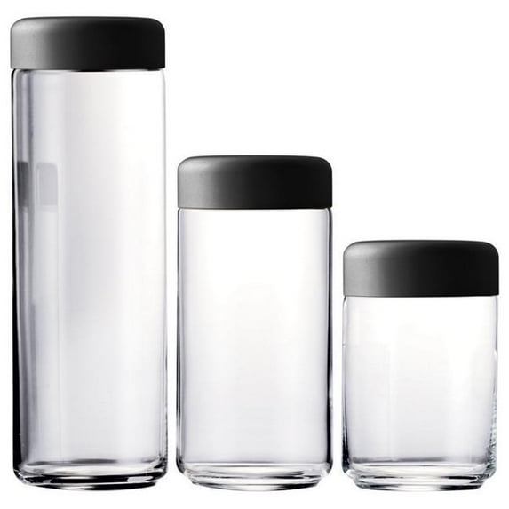 Mepra S.P.A. 291018N 3 Piece Atmosfera Food Container - Urano - Vulcan Grey