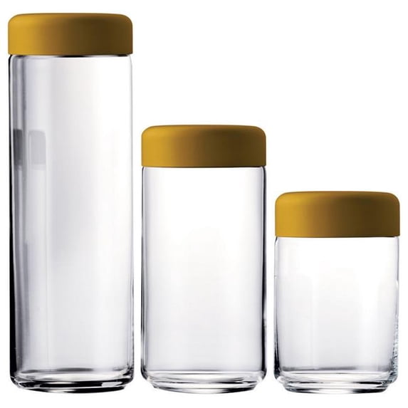 Atmosfera Food Container - Urano - 3 Pcs. - Materic Ocher