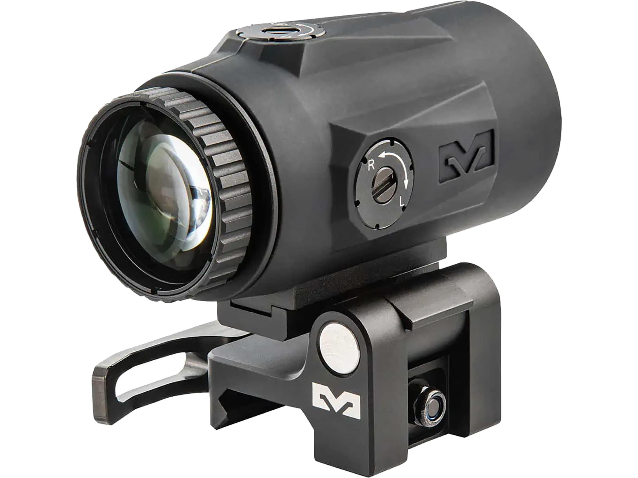 Meprolight MMX3 3x18mm Micro Magnifier w/ Quick Flip, QD Picatinny, Black, 2.8x1.4x1.74 inch