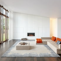 Mera Bordered Wool Area Rug, 7' 6" x 9' 6", Mera Ivory