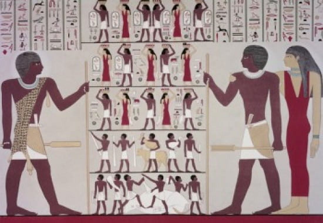 Merab Tomb Tomb Painting 2900 BC Egyptian Art Fresco British Museum London England Canvas Art - (18 x 24)