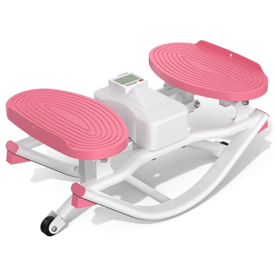 Merach Rocking Steppers for Exercise at Home, 3D Motion Stair Stepper with Resistance Bands for Full Body Workout & Low-Impact Balance Board, 330 LBS Loading Capacity Exercise Equipment