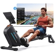 MERACH Magnetic Rowing Machines for Home, Quiet Row Machine with 51.2" Extended Rail, 16-Level Powerful Magnetic Rower and 350 LBS Weight Capacity