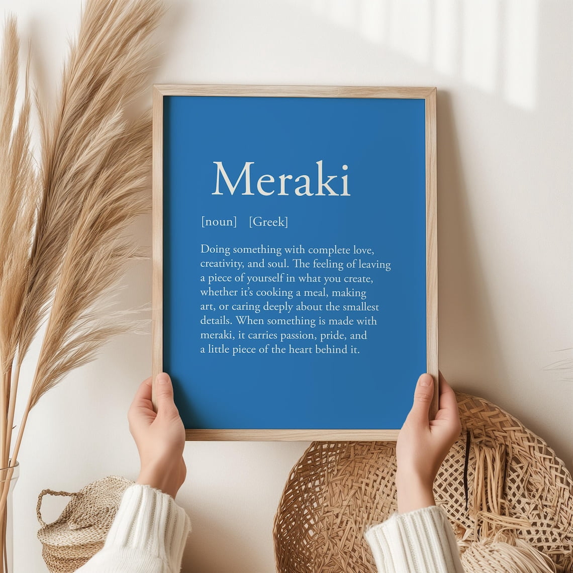 Meraki Greek Definition Wall Art Print, Creative Soul Inspirational ...