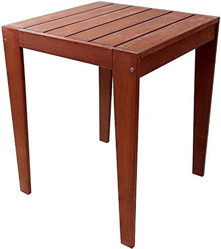 Meranti Wood With Mahogany Teak Oil Finish Patio Table 23.75Inch